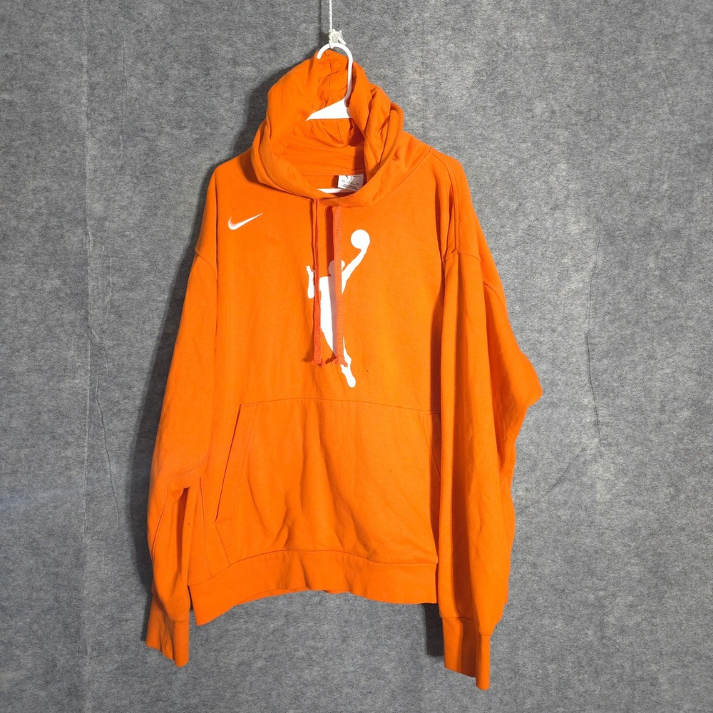 Nike WNBA Hoodie Mens XXL Orange Graphic Pullover Fleece DR9596-820 Long Sleeve